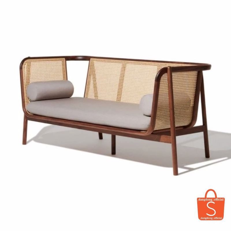 SOFA RETRO MINIMALIS KLASIK JATI ROTAN