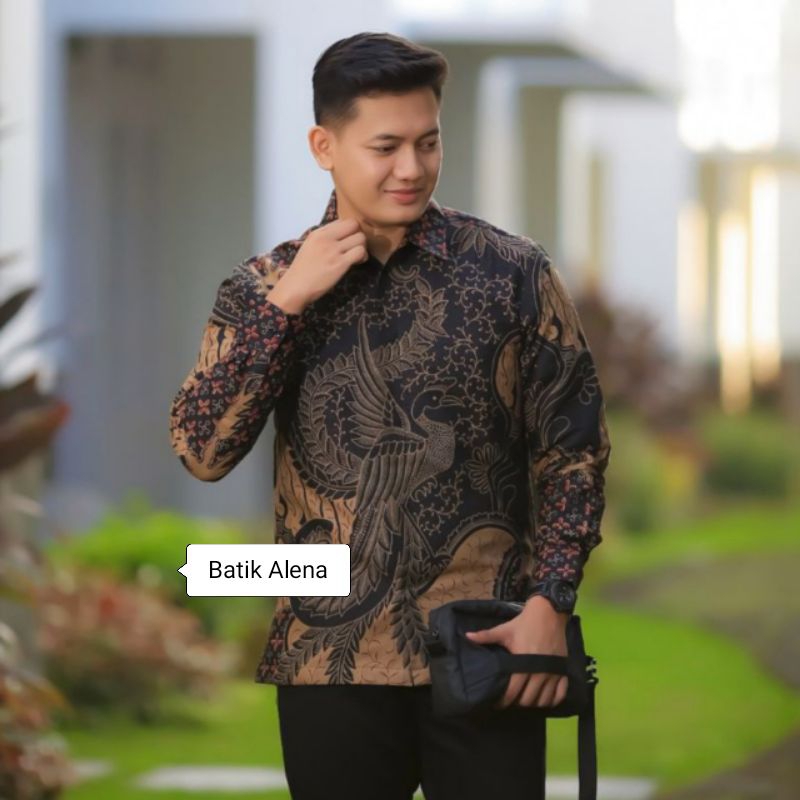 KEMEJA BATIK PRIA LENGAN PANJANG PODANG KUNING