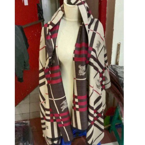 SYAL MOTIF KOTAK-KOTAK || SYAL || SELENDANG || SOUVERNIR || SCARF || FASHION WANITA/COKELAT