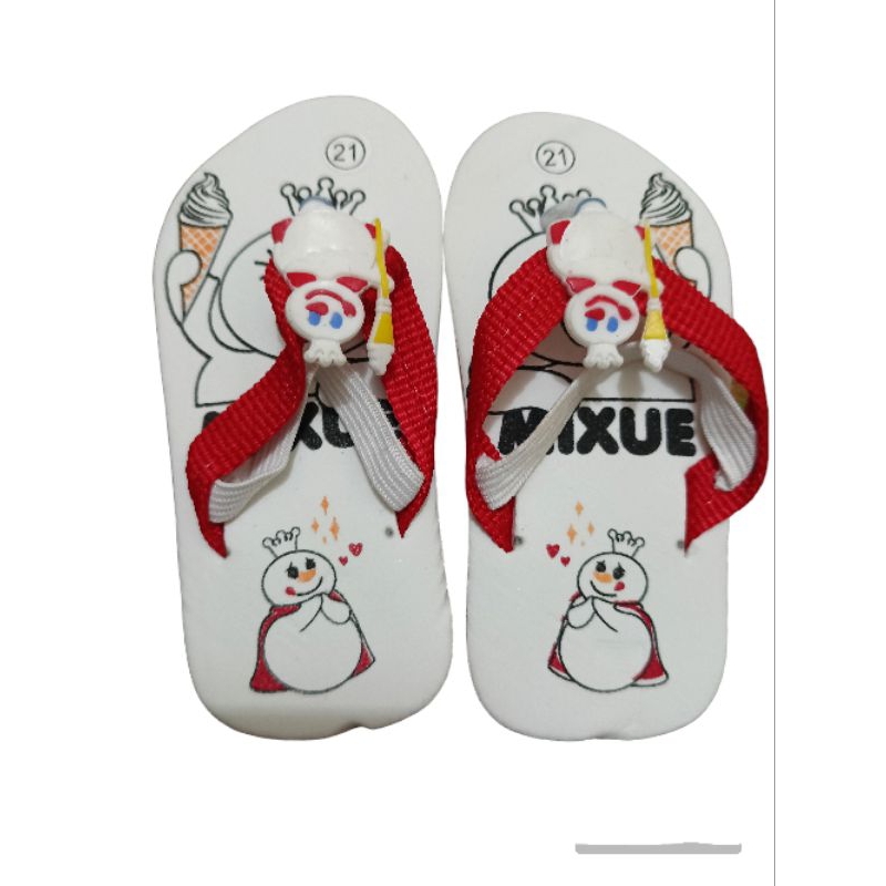 Dhirgam_Official- Mixue sandal anak baby/tali belakang/jepit webing karakter mixue Sandal murah cod