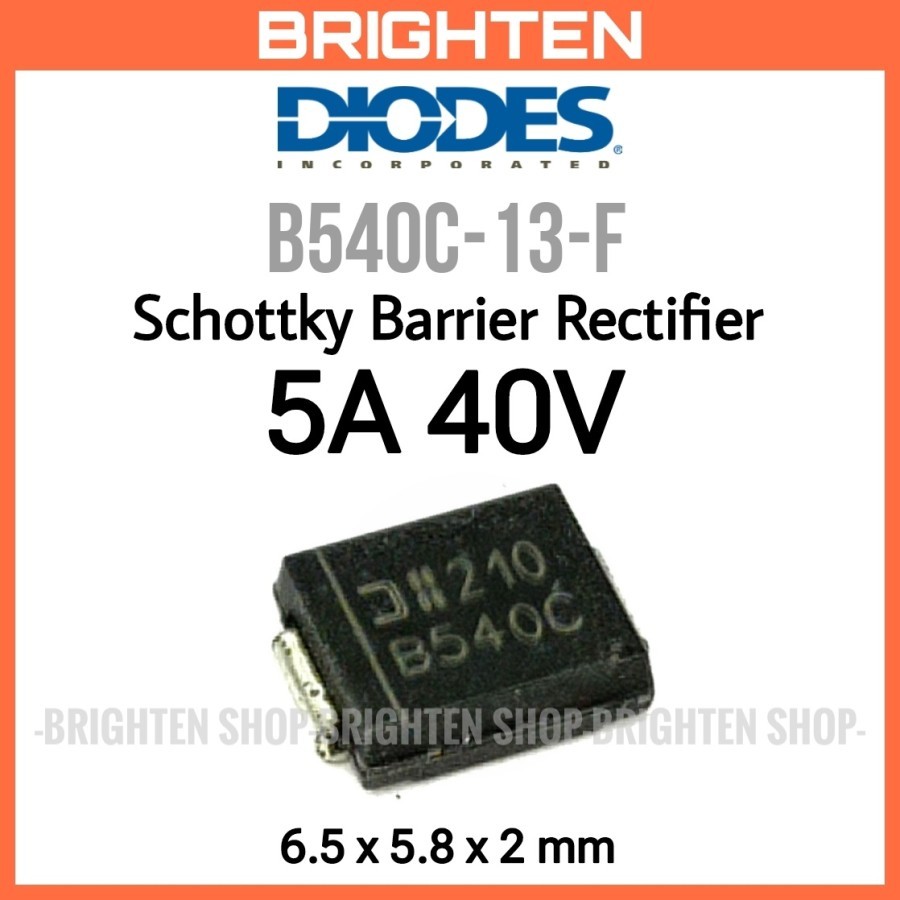 Schottky Barrier Rectifier B540C-13 Dioda Schottky 5A 40V SMD