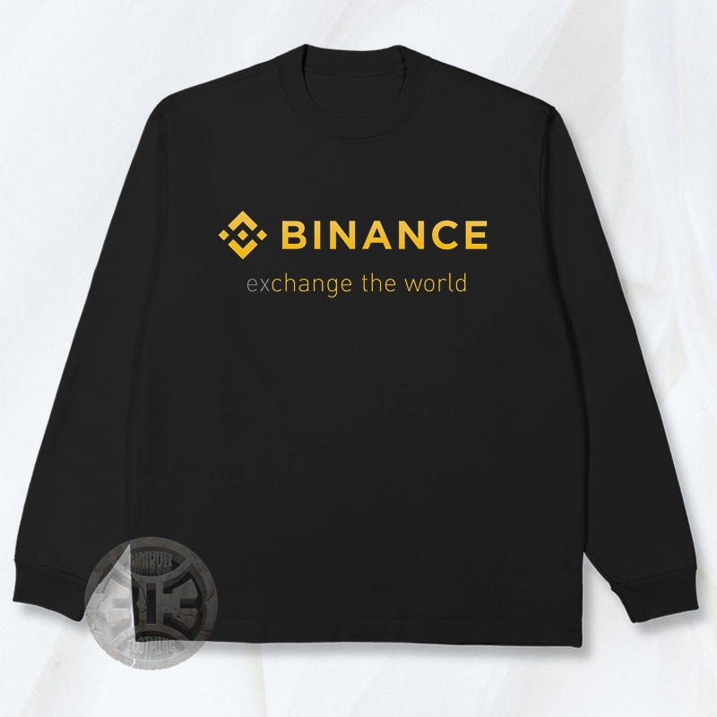 T-Shirt Kaos Binance Kaos Pria Binance Lengan Panjang
