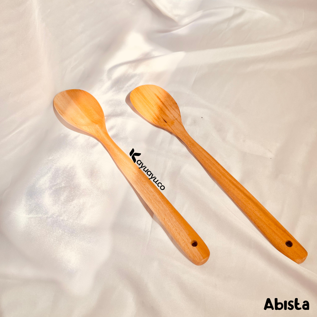 SPATULA KAYU MAHONI / SUTIL KAYU / SEPATULA SET / SENDOK PANJANG / SENDOK NASI / SENDOK SAYUR