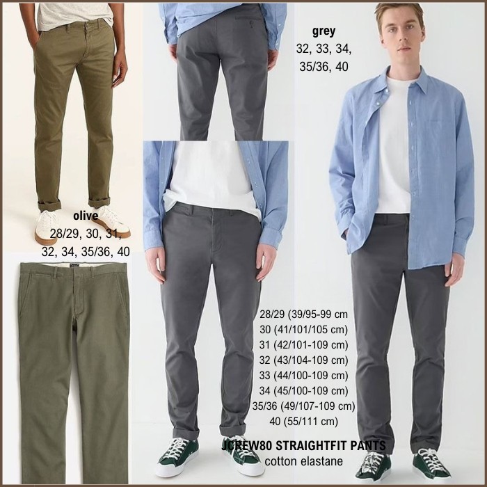 Celana Chino Pria Murah JCREW80 Straightfit