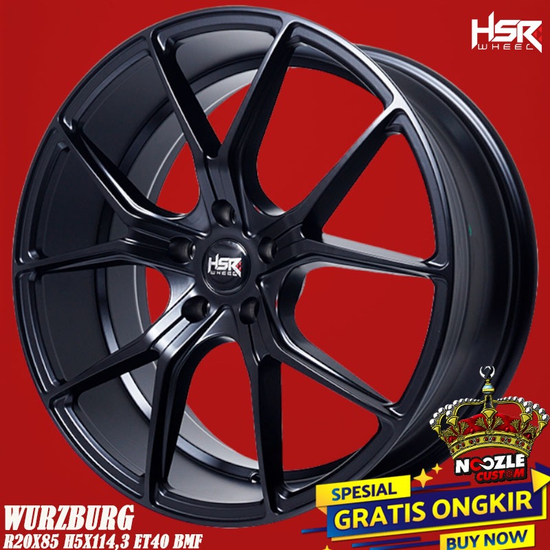 Velg Mobil R20 Lubang 5 Pelek Racing HSR Ring 20 Pelek Mobil CRV