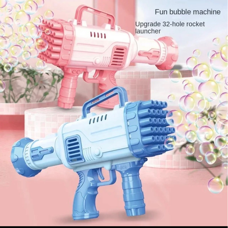 MAINAN BUBBLE GUN BAZOKA JUMBO 32 HOLE ROCKET LAUNCHER BESAR TEMBAKAN BUBBLE