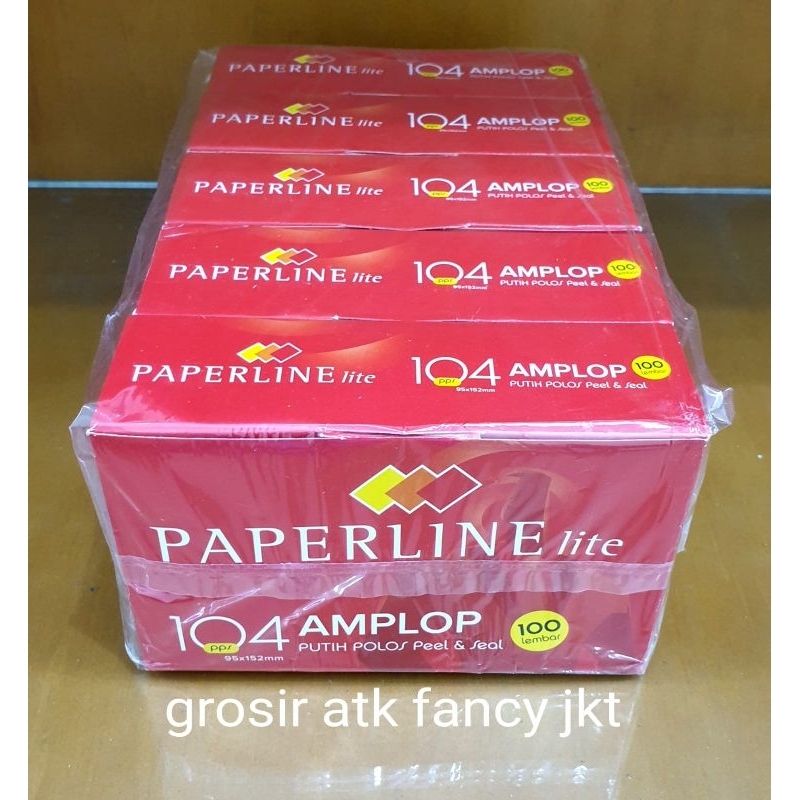 

104 polos Amplop Paperline lite 104 PPS ( 95 x 152 mm ) 70 gram anti tembus pandang - 1 pak kecil