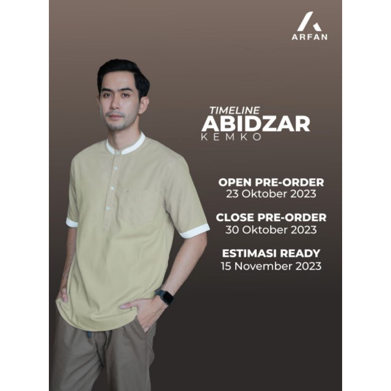 [READY STOK] Abidzar Kemko by Arfan/Koko pendek dewasa/koko Arfan