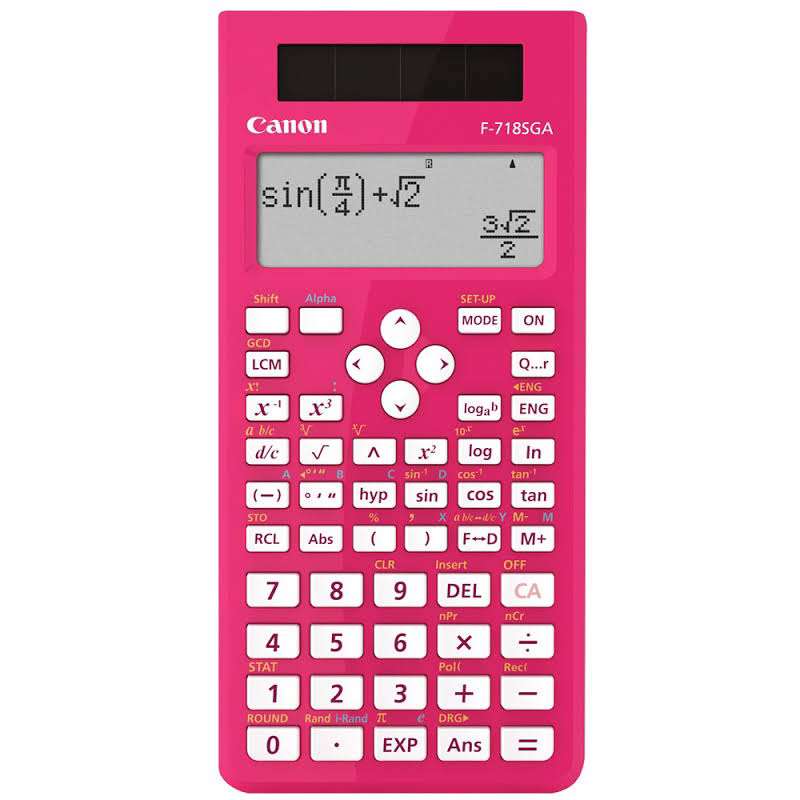 

KALKULATOR SCIENTIFIC CANON F-718SGA / F-718S / F-718 SG/ F-718SA Pink Asli dan Bergaransi Preloved - Kalkulator Ilmiah