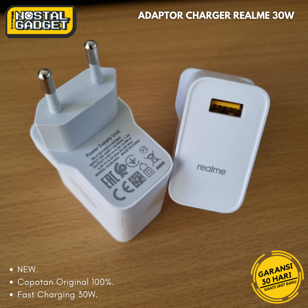 Adaptor Charger REALME 30W Fast Charging Original Copotan