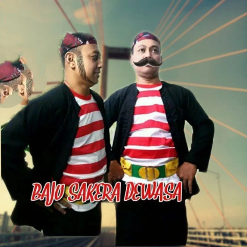 BAJU SAKERA DEWASA, BAJU SETELAN ADAT MADURA SAKERA DEWASA, BAJU TRADISIONAL MADURA