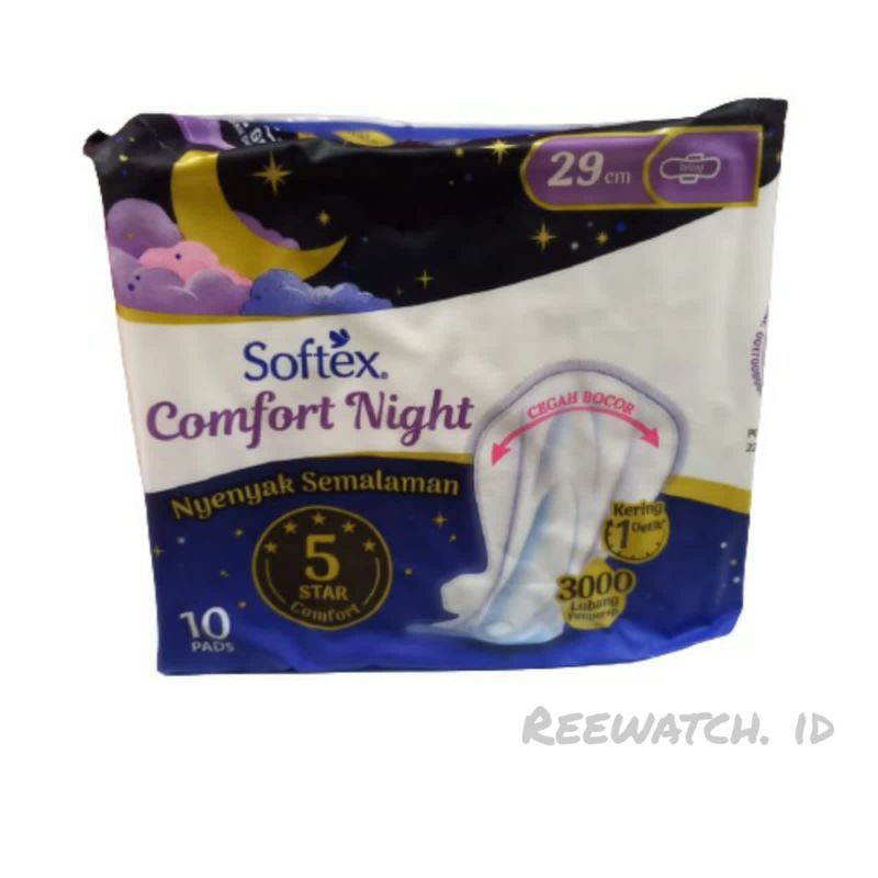 SOFTEX PEMBALUT DAUN SIRIH COMFORT NIGHT 29CM/36CM/42CM W