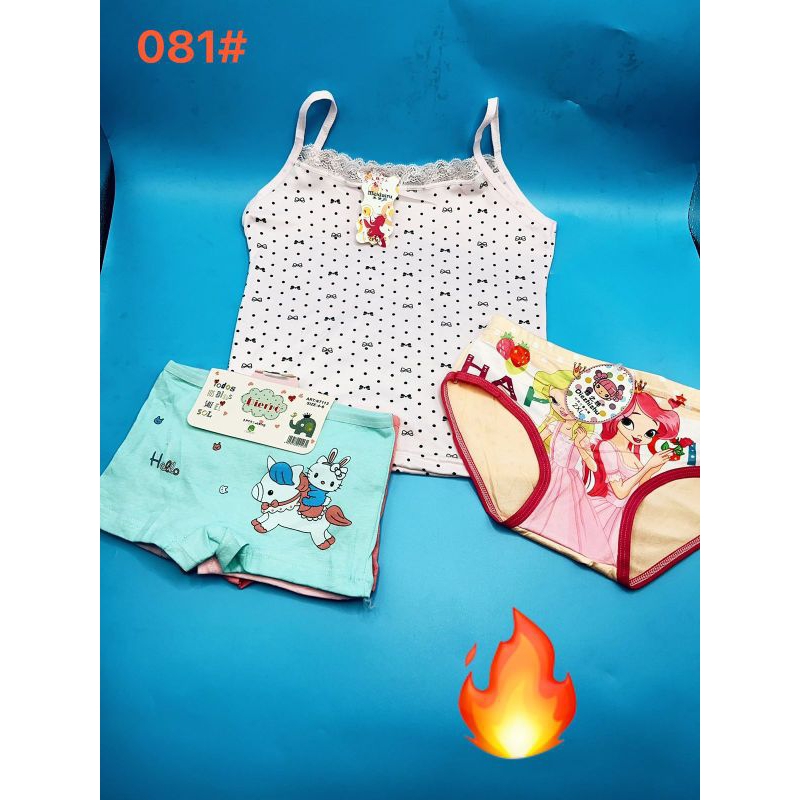 Paket Murah 3in1 singlet boxer dan cd anak perempuan#081