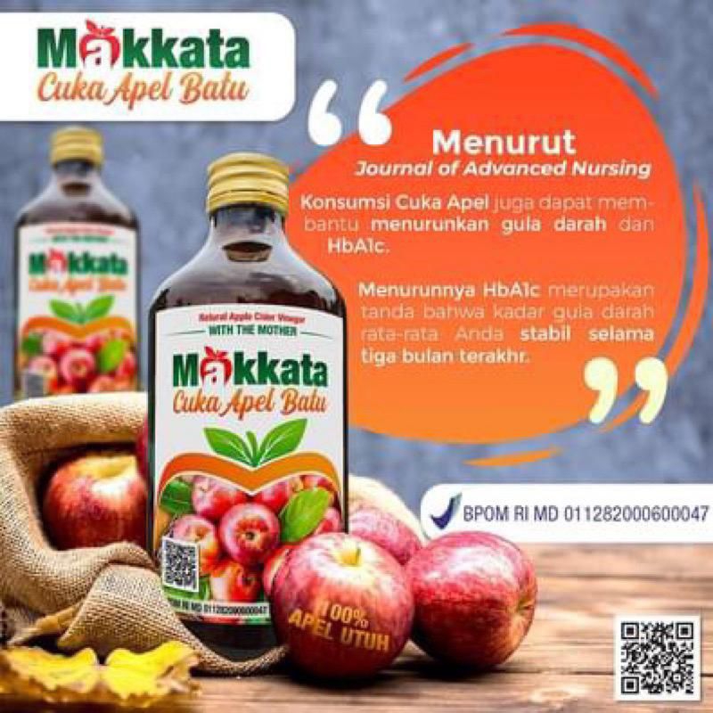 

Cuka Apel Makkata With The Mother 330 ml- Natural Apple Cider Vinegar