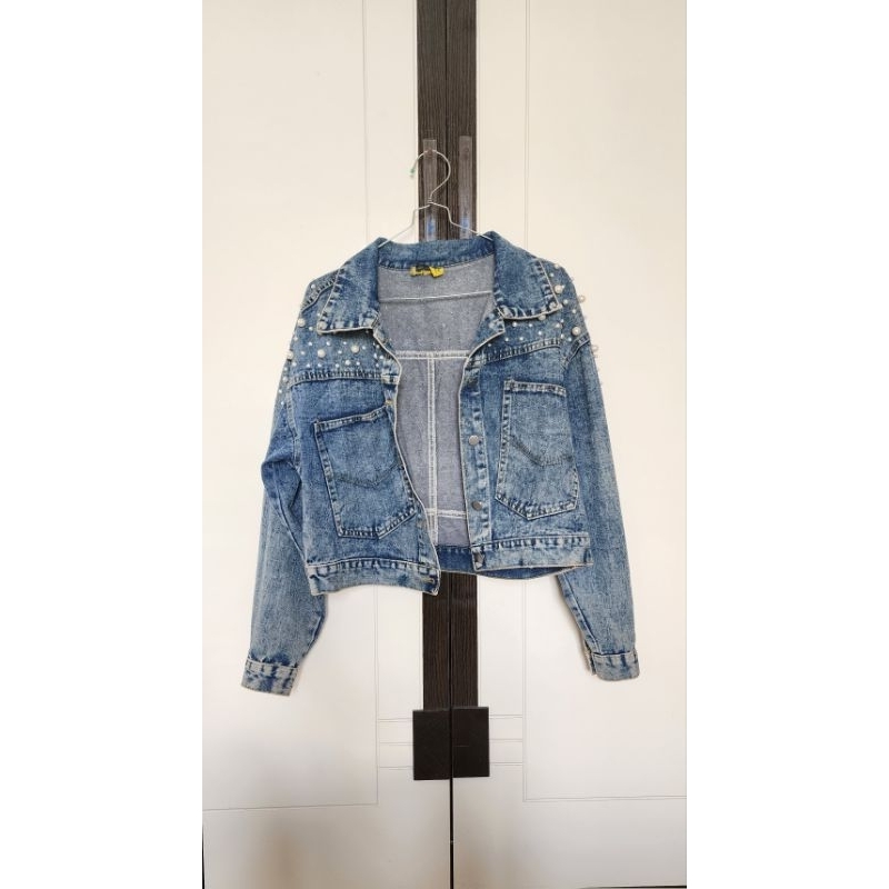 PRELOVED AMR Original jaket jeans mutiara