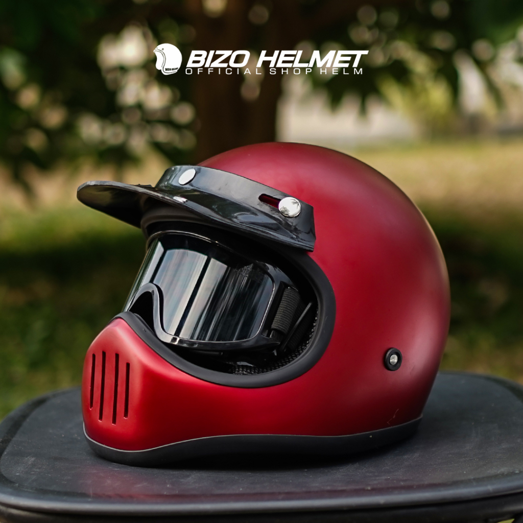 HELM CUSTUM CAKIL SIMPSON M30 RETRO FULL FACE SNI
