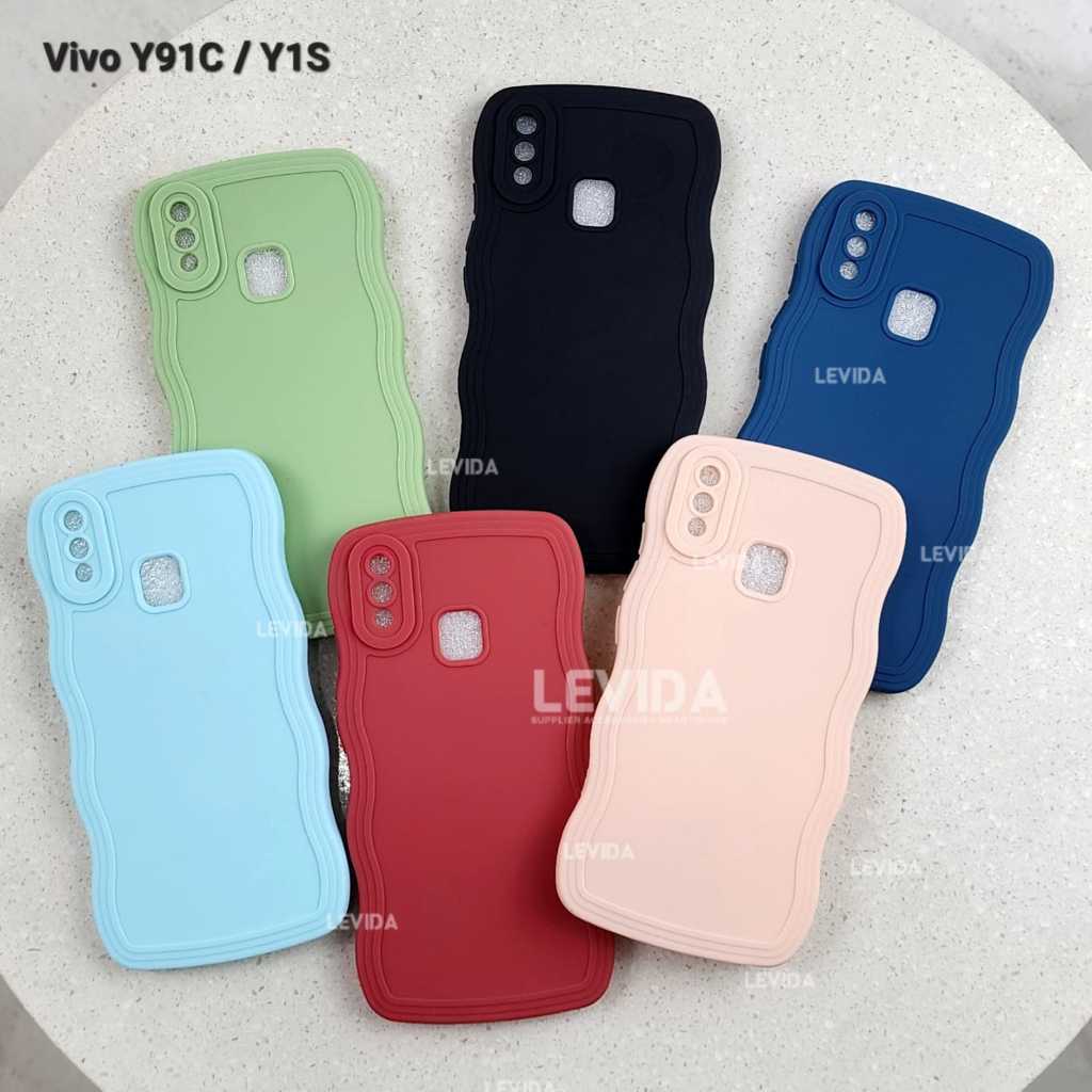 Vivo Y91 Y95 Vivo Y91c Y1s Case Gelombang / Case Wavy Slide Case Macaron Vivo Y91 Y95 Vivo Y91c Y1s