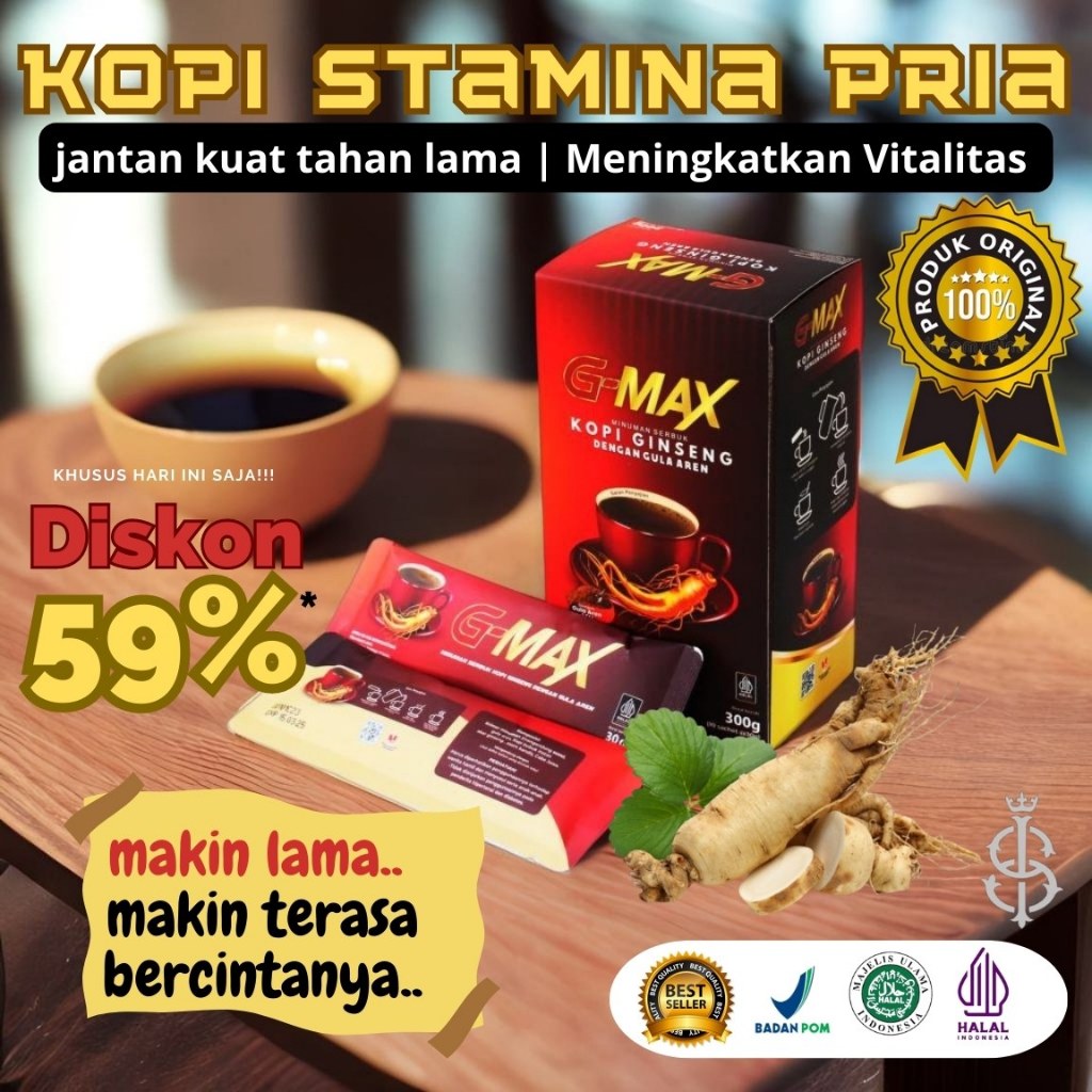 

Kopi Herbal Alami Pria Penambah Stamina BPOM