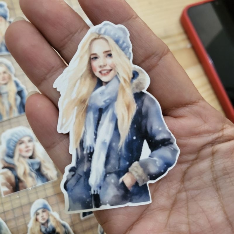 

18 pcs sticker Winter Girls
