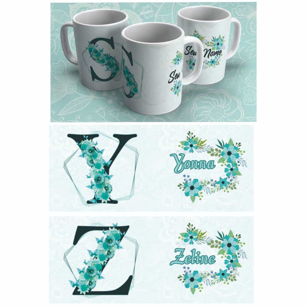 Mug Nama custom Biru / Mug nama / Mug custom / Gelas nama / Gelas aesthetic / mug aesthetic / hadiah