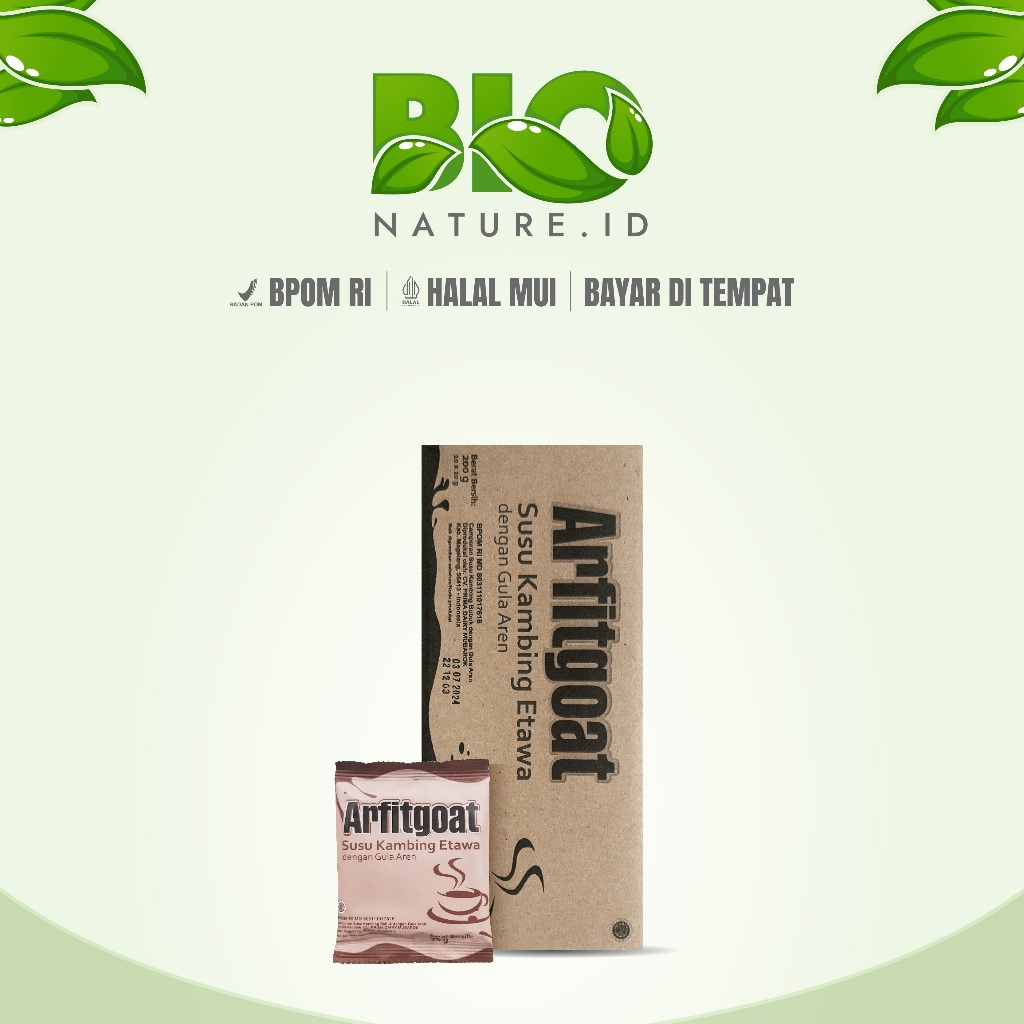 

ARFITGOAT - Susu Kambing Etawa Asli Rasa Gula Aren Isi 10 Sachet BPOM Original