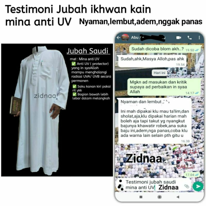 jubah Mina anti UV