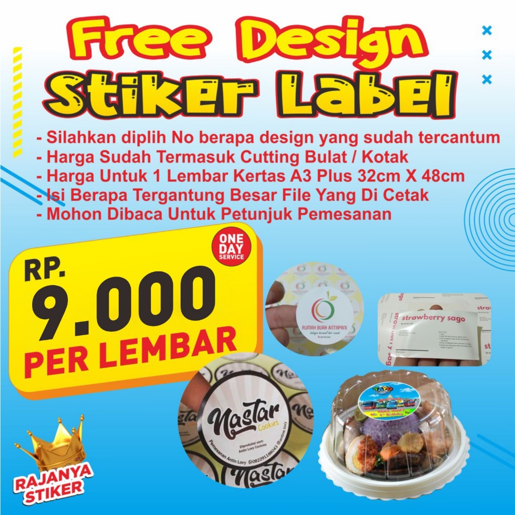 

2b stiker label makanan murah kemasan bulat cromo kromo garansi thank you