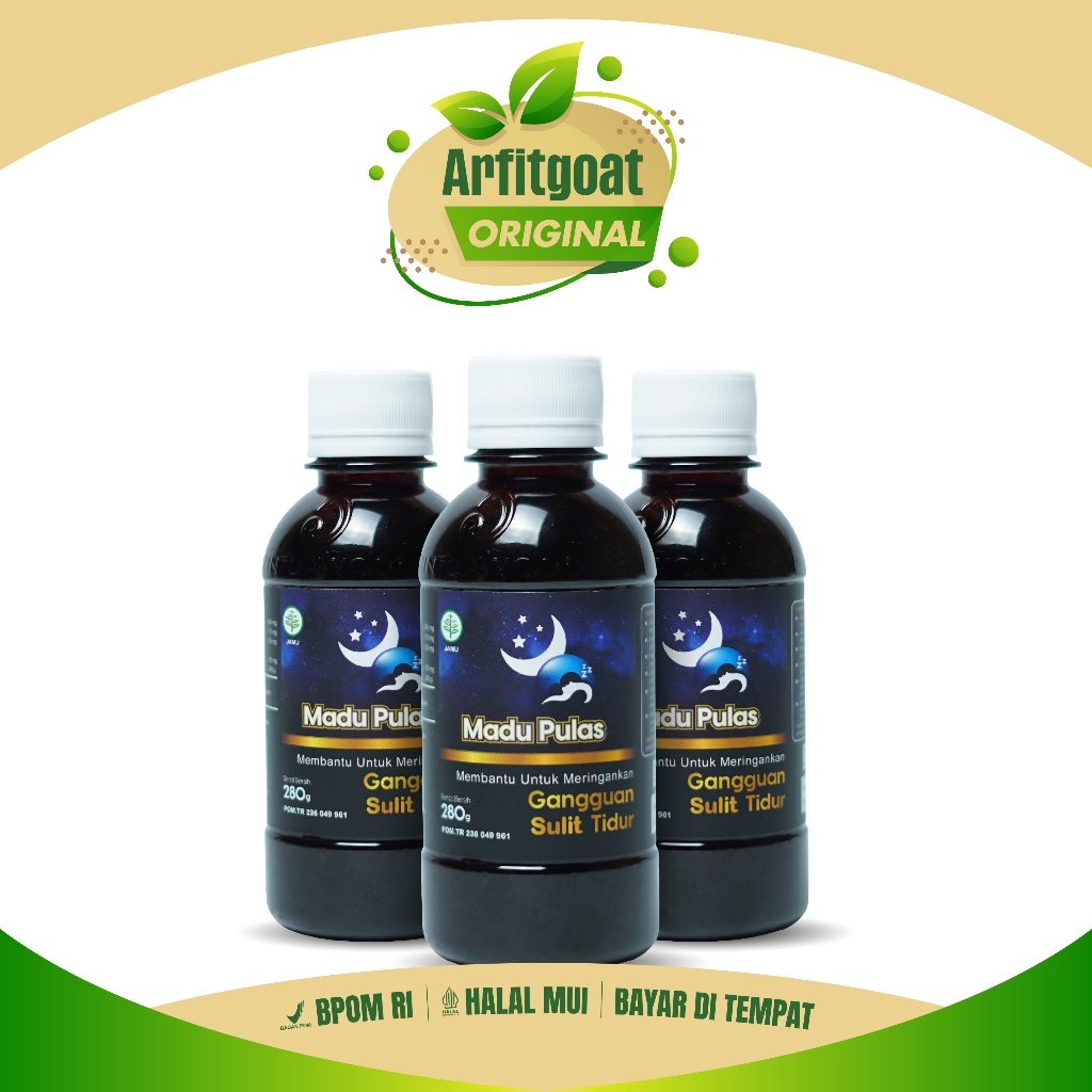 

Madu Pulas atasi Insomnia Susah Tidur Lelap Original 280gr BPOM Bin Dawood