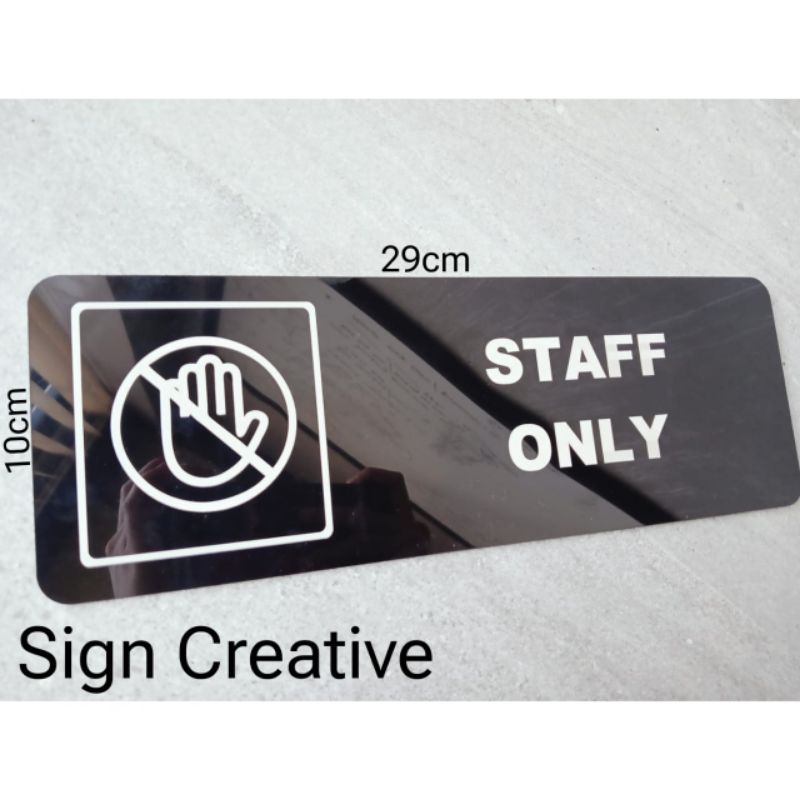 papan logo Staff only | Sign Board Staff Only