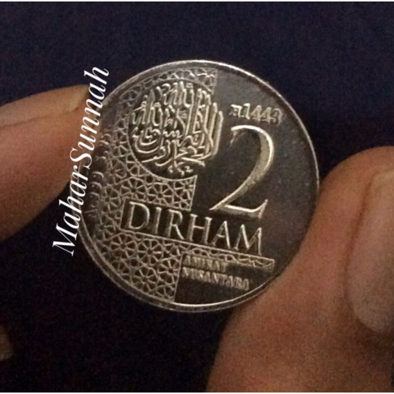 Dirhamayn / 2 dirham Perak Shaykh Abdul Qadir As Sufi Wakala Bukan Dinar Emas  Antam