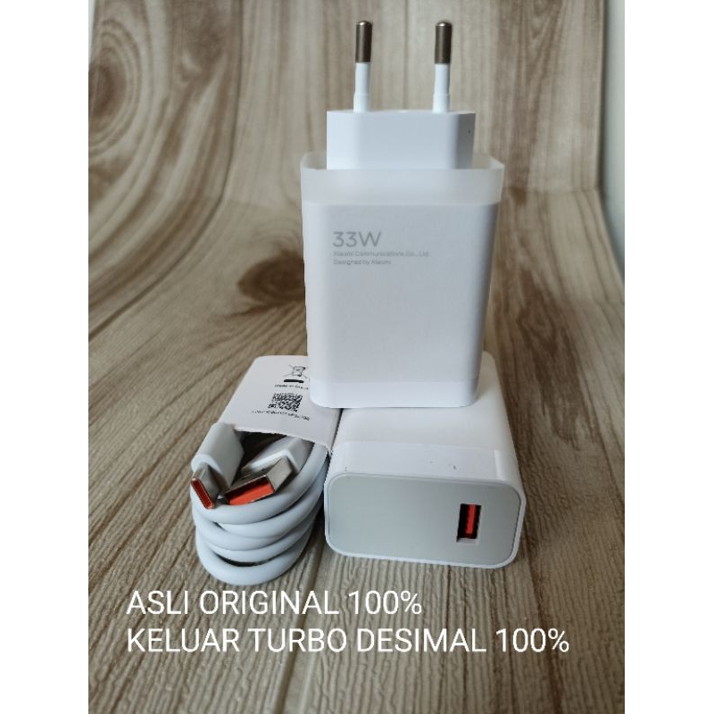 CHARGER XIAOMI TURBO 33W REDMI NOTE 10S ORIGINAL 100%DESIMAL FAST