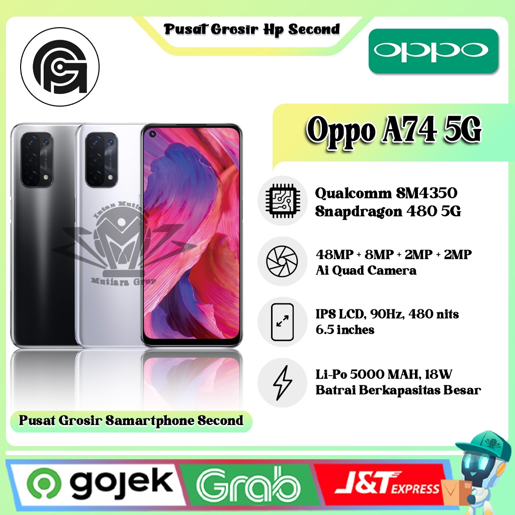 Oppo A74 5G Ram 6GB Rom 128GB (SECOND)