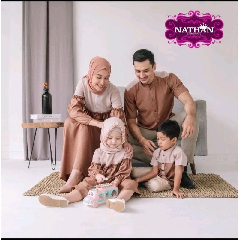 baju couple keluarga raya series, couple keluarga muslim, couple gamis murah, baju keluarga