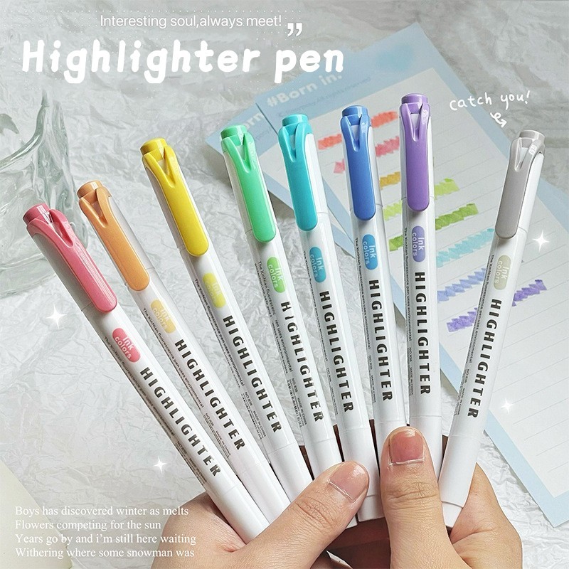 

Highlighter Penanda stabilo Pastel 1 Set /5Pcs 5Warna Penanda Berwarna