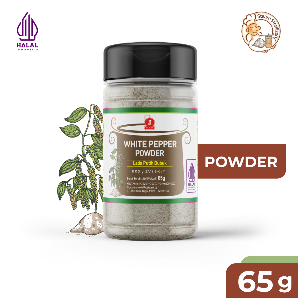 

J FOOD White Pepper Powder (Lada Putih Bubuk) 65gr