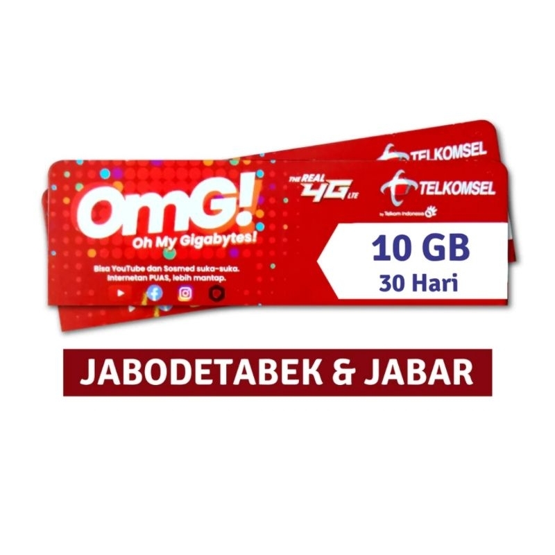 Voucher OMG 10GB TELKOMSEL FULL INTERNET