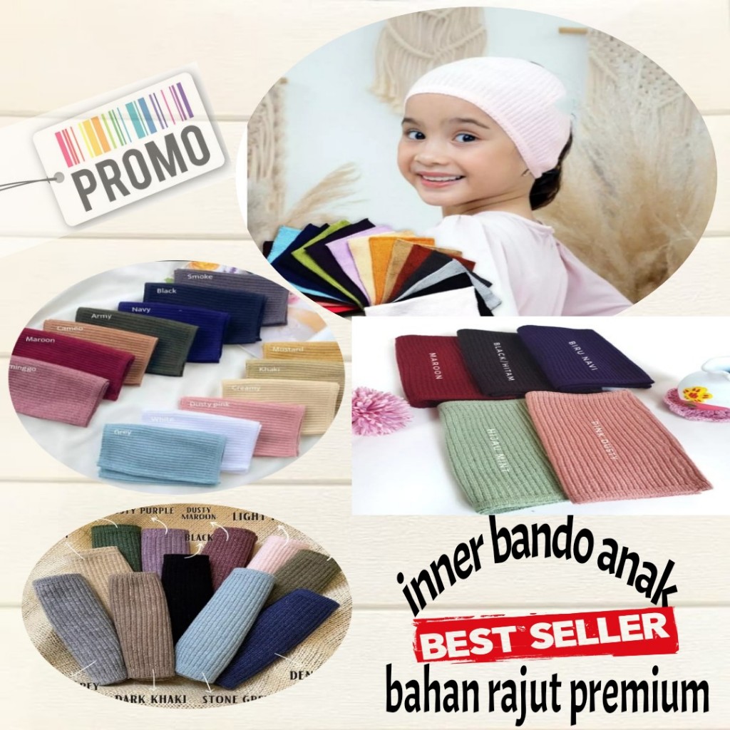 CIPUT RAJUT ANAK PEREMPUAN //ciput rajut premium // bandana rajut //dalaman rajut perempuan terlaris
