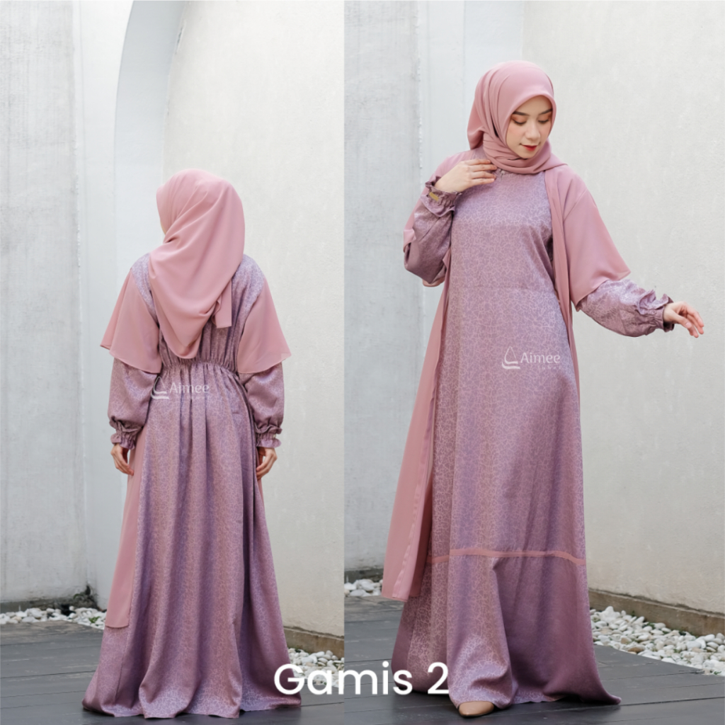 Aimee Label - Sarimbit Keluarga AZKA Family Dove / Sarimbit Keluarga 2024 / Baju Muslim Couple / Baju Couple Keluarga / Sarimbit Muslim / Set Family-2