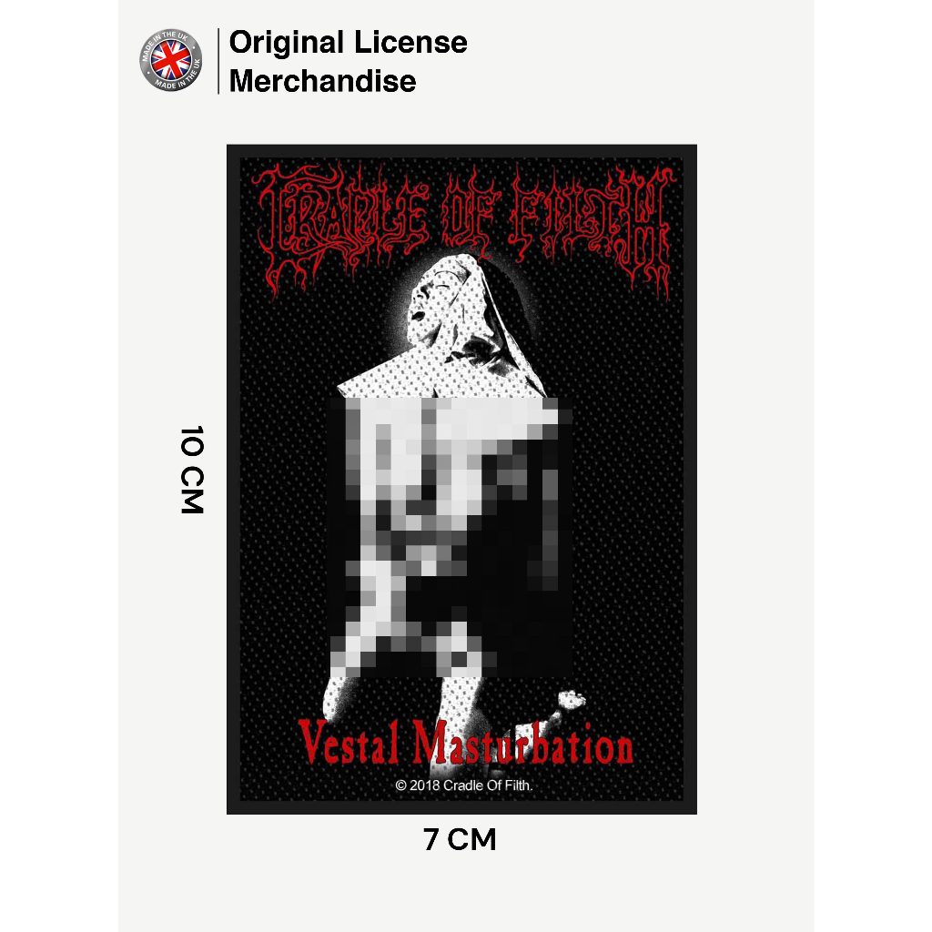 Emblem Patch Badge Logo Asli CRADLE OF FILTH Ori Vestal Mast*rbation