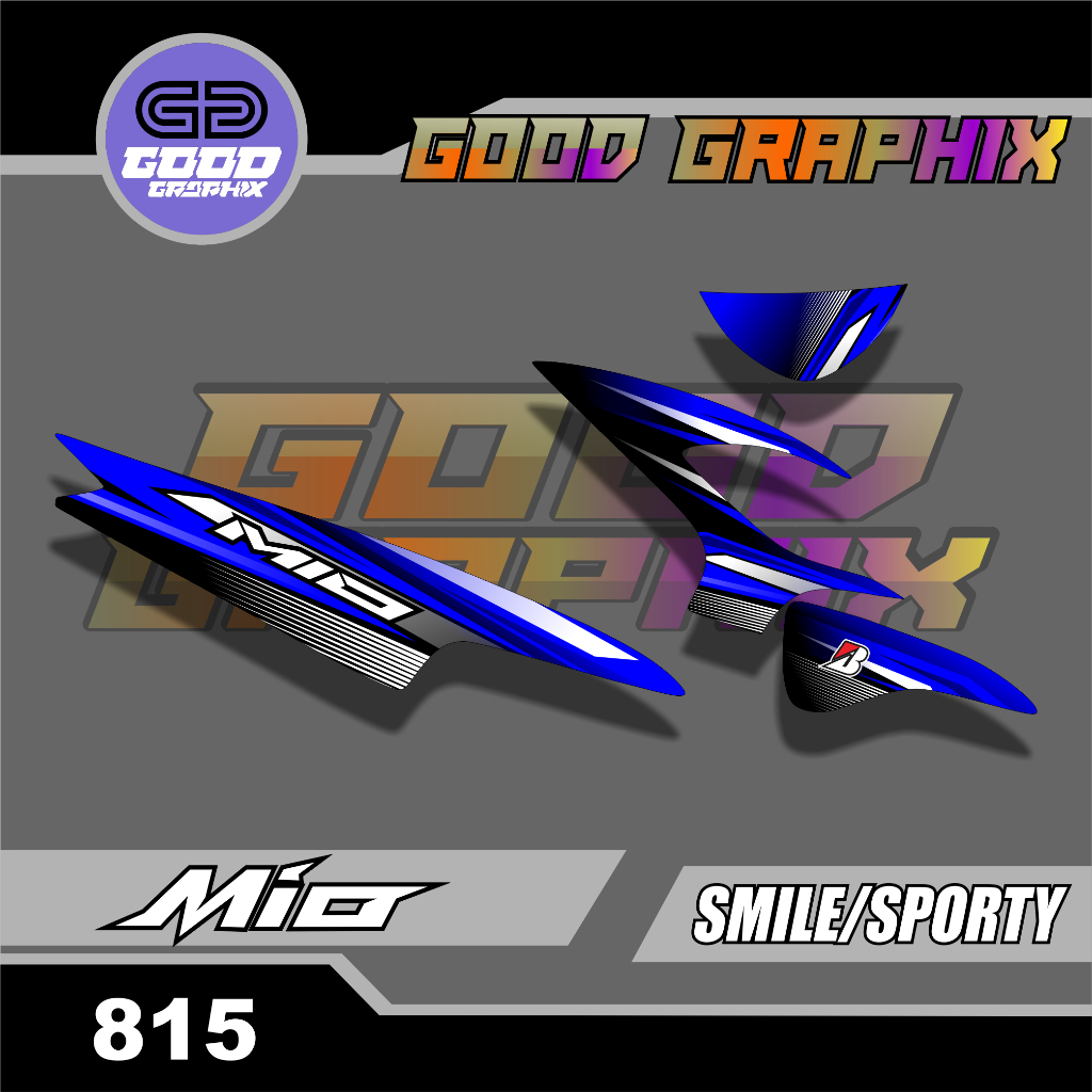 STIKER STRIPING VARIASI MOTOR MIO SMILE/SPORTY - STYLE KEREN BODY SIMPLE