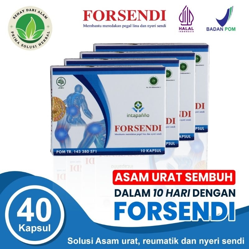 FORSENDI 40 KAPSUL MENGOBATI ASAM URAT NYERI SENDI DAN REUMATIK