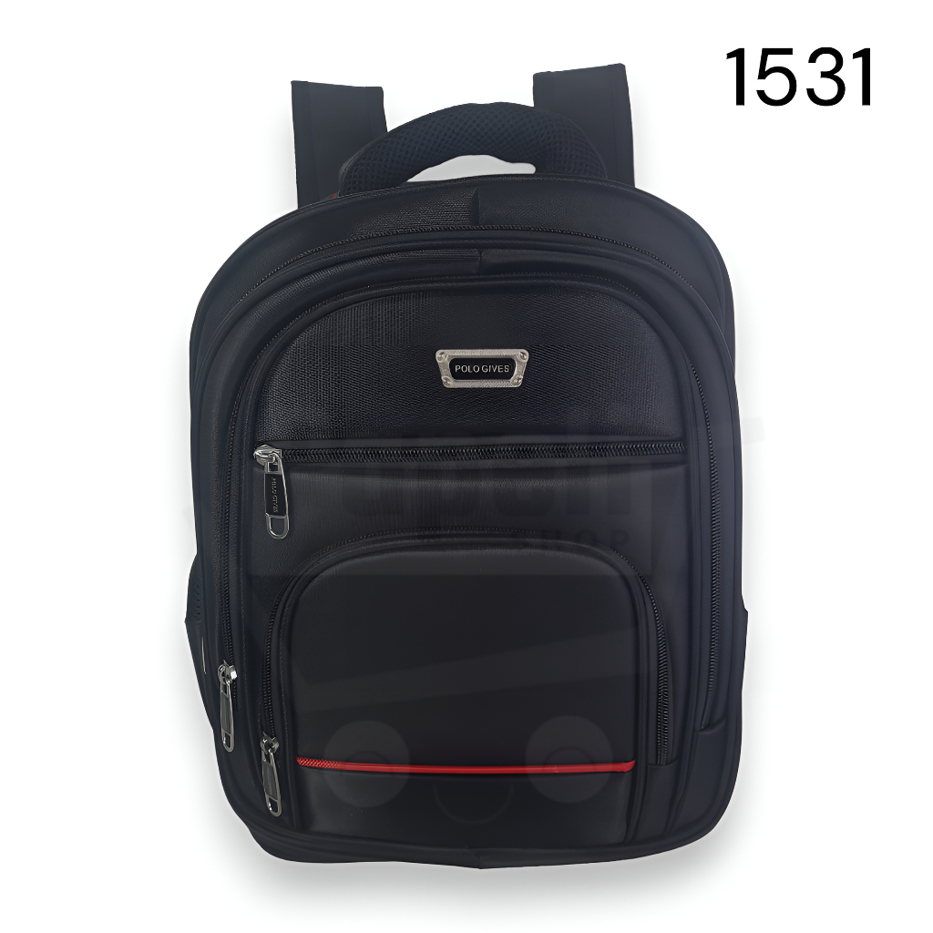 TAS BACKPACK PRIA RANSEL LAPTOP POLO GIVES 15-INCH TAS SEKOLAH