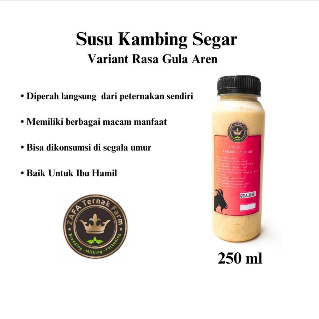 

Susu Kambing Segar | Gula Aren | 250ml | Botol Beku