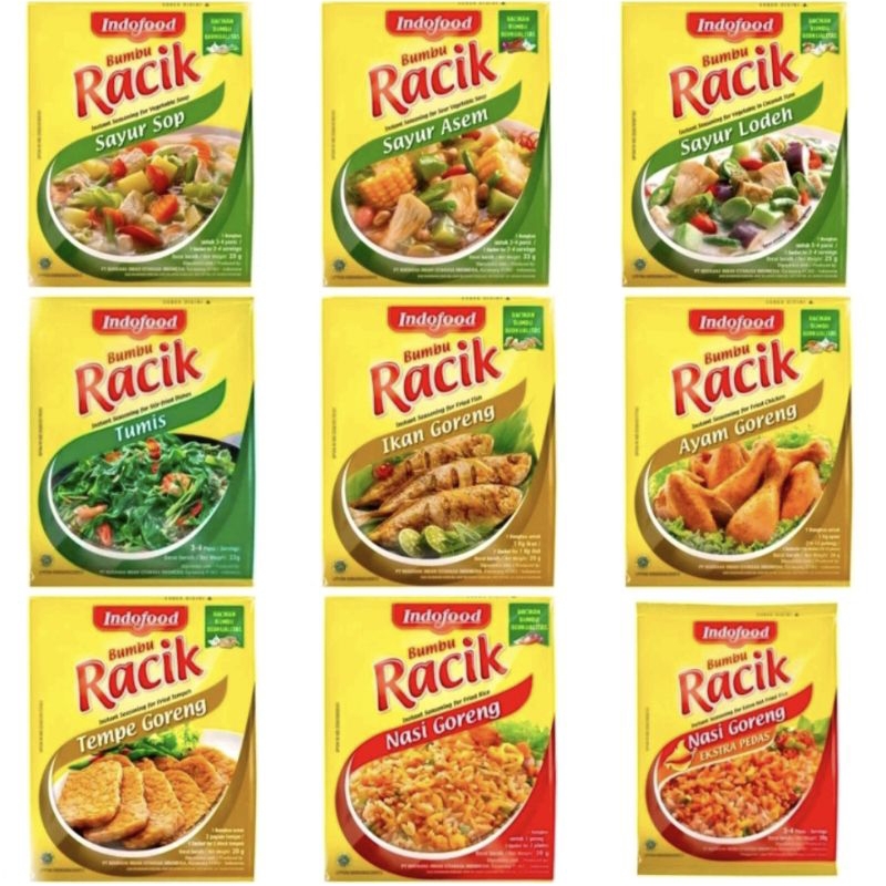 

INDOFOOD BUMBU RACIK ANEKA SACHET 26gr