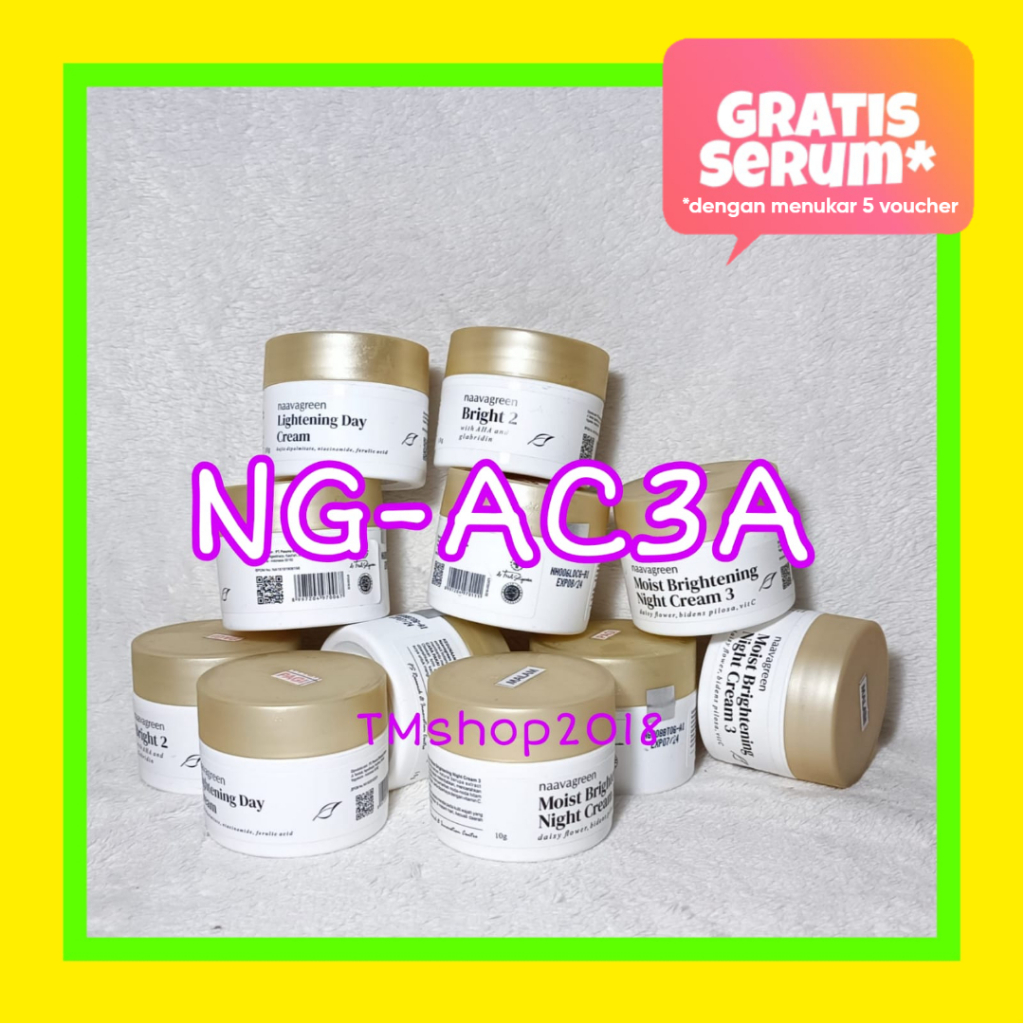 Krim Jerawat Pagi Naavagreen NG AC3A Acne Day Cream 10 gram AC3A by dr Fredi Setyawan Original Skinc