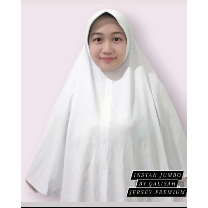 JILBAB PUTIH KERUDUNG BERGO JUMBO KERUDUNG UMROH