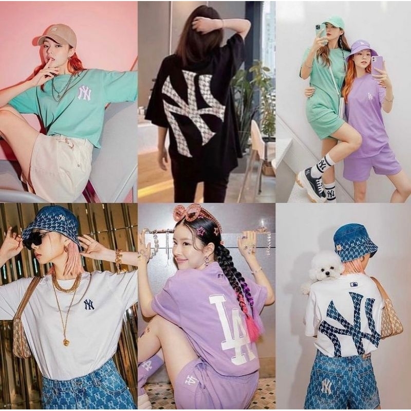 KAOS PRIA WANITA MLB OVERSIZE MONOGRAM TSHIRT