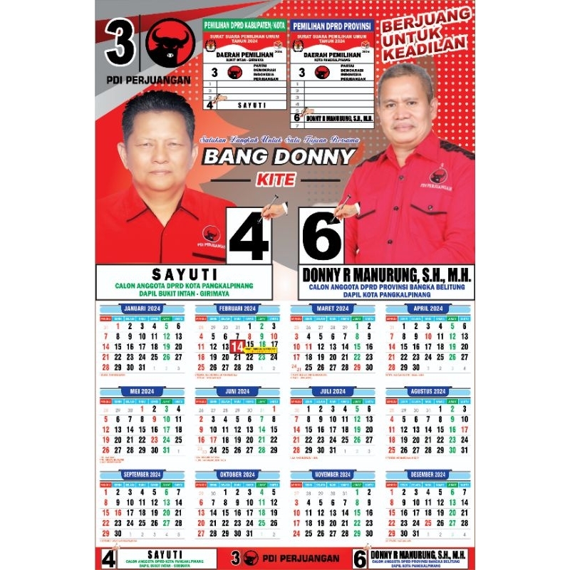 

kalender caleg pdi p