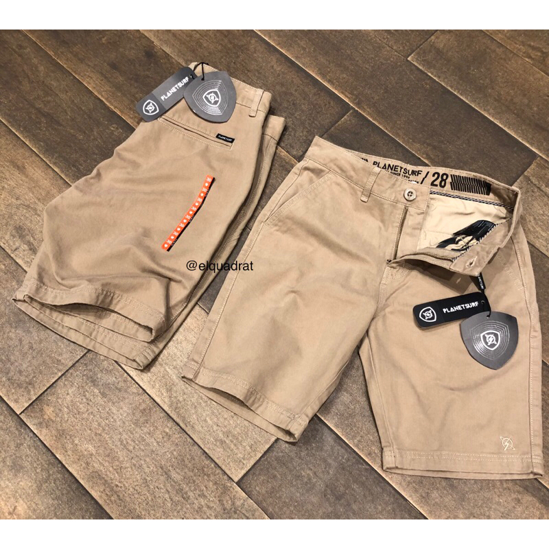 Celana Pendek Planet Surf Chino Original Kurz Walkshort 213A Light Khaki
