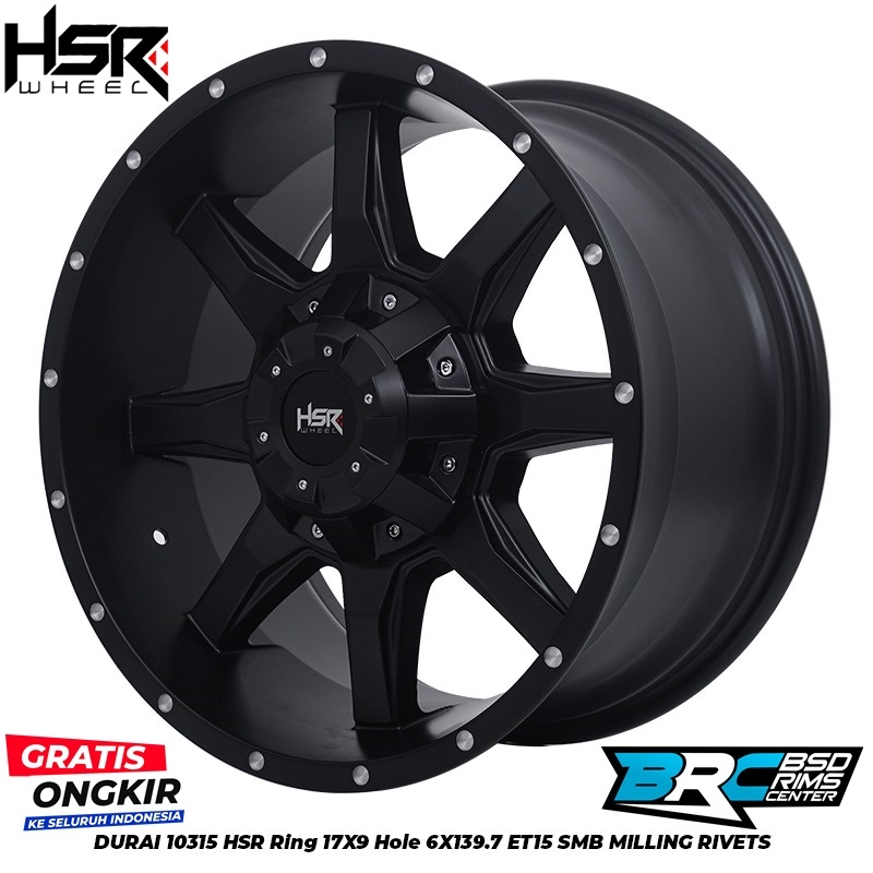 VELG MOBIL PAZERO HUMMER EVEREST TRITON FORTUNER DURAI 10315 HSR R17X9 H6X139,7 ET15 SMBMR